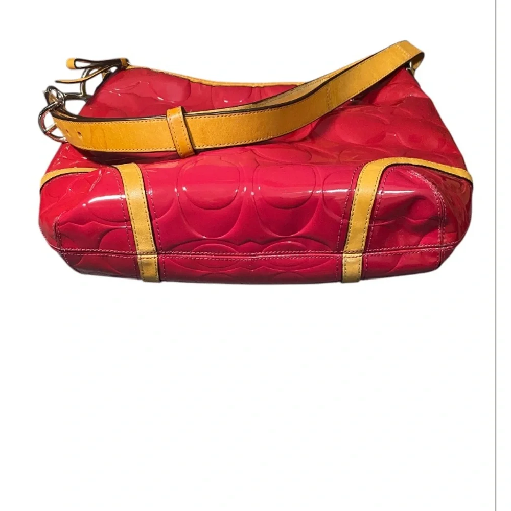Coach Peyton Embossed Patent Leather Hobo Bag